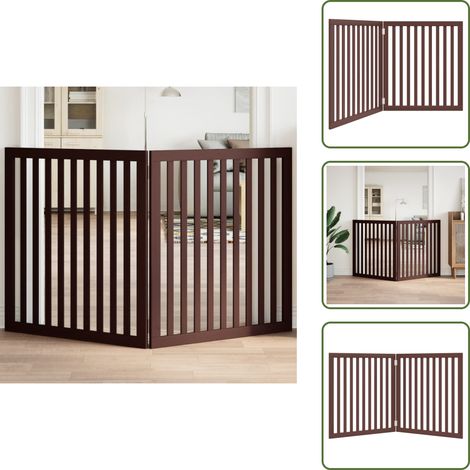 2-tlg. Hundetor Faltbar Braun 160 cm Pappelholz - Hundetor - Hundetore - Hundegitter - Haustiertor