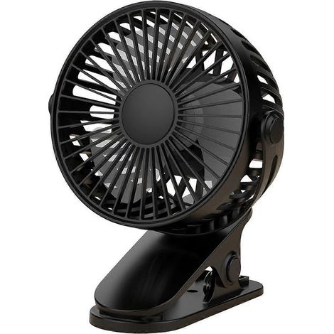Online Store - Clip-on fan, USB rechargeable, portable for outdoor use, silent operation, three adjustable fan speeds. (1/5)