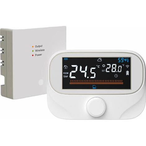 Programmierbarer Smart-Thermostat, drahtlose Steuerung über RF 433, Wandmontage, kompatibel mit der Life-App, Yandex, Alice, Alexa und Google Home.