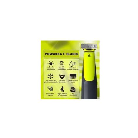 Lames de rechange en T pour rasoirs Philips OneBlade, pour tondeuses électriques à lame unique (lot de 3) (1/2)