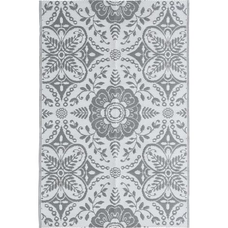 Tapis d'extérieur Gris clair 190x290 cm Tapis pour Entrée, Chambre, Balcon, Jardin PP BZTE266122 (1/5)
