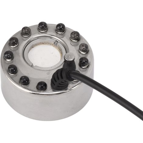 Brumisateur à 12 LED couleur pour fontaine, bassin, rocaille et aquarium, avec interface DC 5V (1/5)