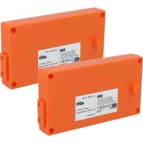 vhbw 2x Batterie compatible avec Gross Funk Crane, GF500 opérateur télécommande industrielle (2000mAh, 7,2V, NiMH)