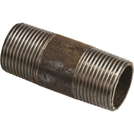 Mamelon BSPT 1-1/2" mâle x BSPT 1-1/2" mâle, Noir ( Prix pour Paquet de 2 )