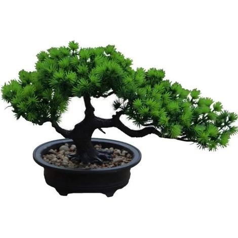 Bonsaï artificiel en pot, pin japonais, pour la décoration intérieure (1/4)