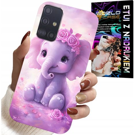 Coque pour Samsung Galaxy A51 - Éléphant mignon sur fond rose + film protecteur (1/5)
