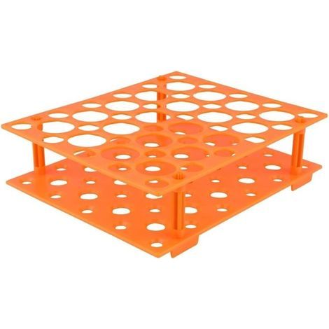Centrifuge Tube Holder, 50 Holes Removable Centrifuge Tube Holder Plastic Support for 10/15/50 ml Tubes, Orange, 1 Pack (1/5)