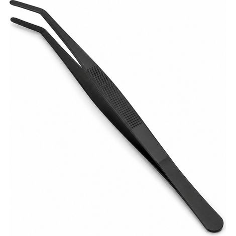 Pince brucelles acier 430 peint droite 27 cm embouts rouges (1/5)