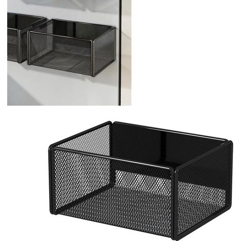 Lot de 2 étagères à épices magnétiques, gain de place, sans perçage, organisateur de réfrigérateur, étagère de cuisine murale (1/5)