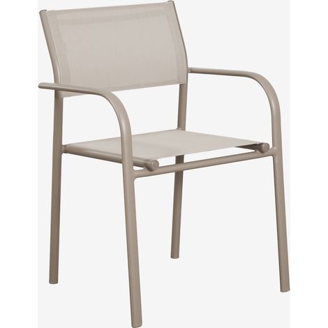 Set di 2 sedie da giardino impilabili con braccioli in alluminio Olenia SKLUM            