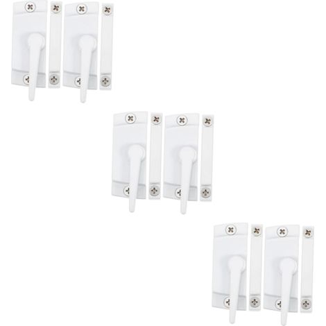 Lot De 6 Serrures À Croissant Pour Fenêtre Serrures À Double Glissière Pour Porte De Grange Cadenas À Écran Films Électroniques Kit De Portail Teintées Sans Clé Pour