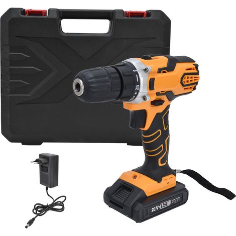 Perceuse Visseuse sans Fil 21V avec Perceuse à Percussion, Outil Électrique Portable Set EU 100‑240V