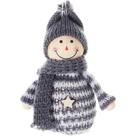 1 décoration de sapin de Noël à suspendre : adorable bonhomme de neige-7410cm-Grey (1/3)