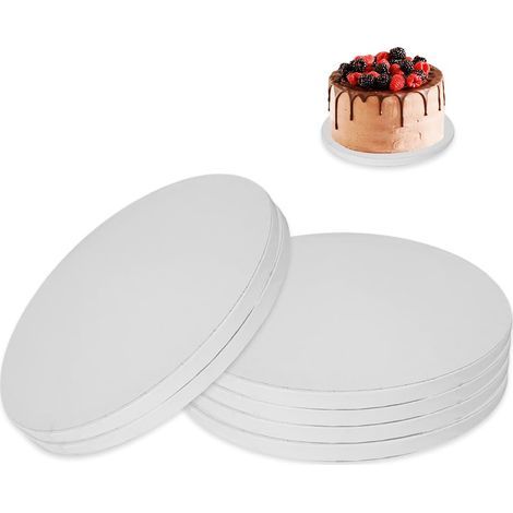 6 Pièces Plateau Gateau Rond 12 MM X 8 Inch,Support Gateau Carton,Cake Board Rond,Disque Patisserie,Cake Drum,Planche à Gâteau,Support de Presentation Patisserie,Semelle Gateau Réutilisable (1/5)