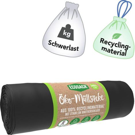 Bolsas de basura neutral 240 l 60 micras resistentes 6 uds