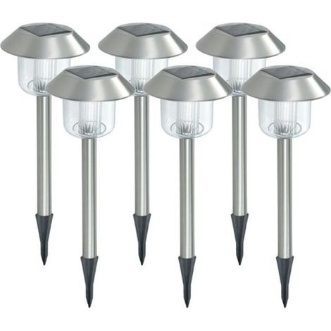 6er-Set solarbetriebener RGB- und Weiß-LED-Lichter, wasserdicht (IP44), ideal für Wege, Gärten und Terrassen – dekorative und funktionale Außenbeleuchtung (1/5)