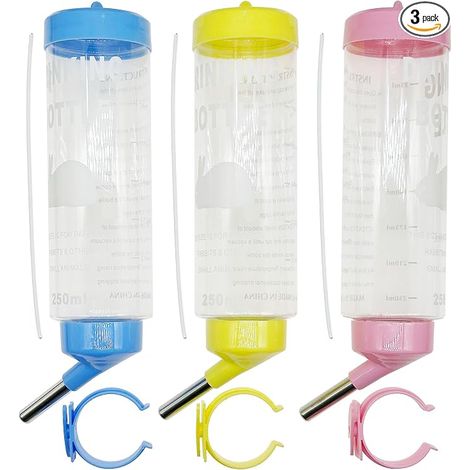 Breuvoir Rongeurs, Distributeur d'eau Suspendu Hamster, Chinchilla, Furet, Petits Animaux, 125ml (1/3)