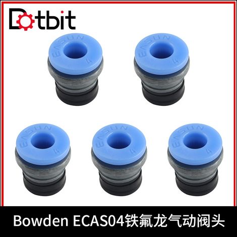 Tête de vanne pneumatique en téflon Bowden ECAS04 pour imprimante 3D, connecteur BM EXTRUDER (1/4)