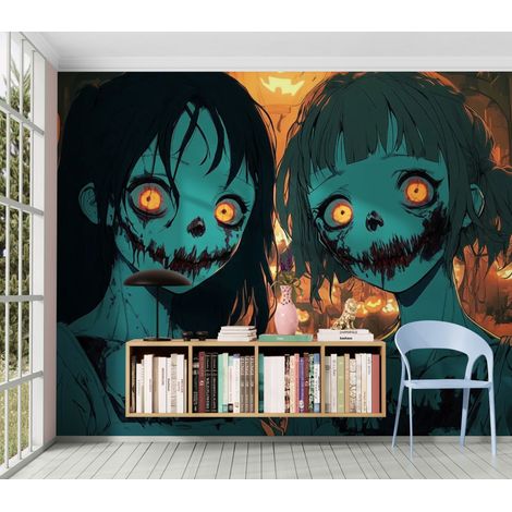 Papier Peint Halloween – Jumelles Maudites - 150 x 250 cm (1/2)