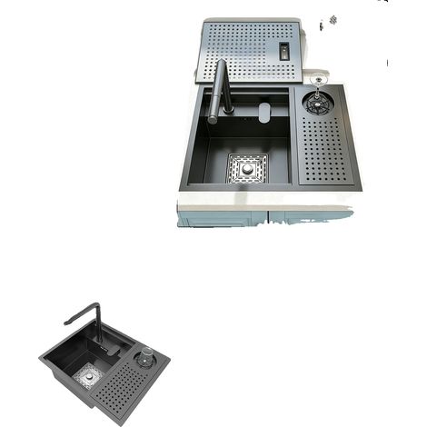 Fregadero de cocina, acero inoxidable, un solo seno, Set-5545CM-XF (1/2)