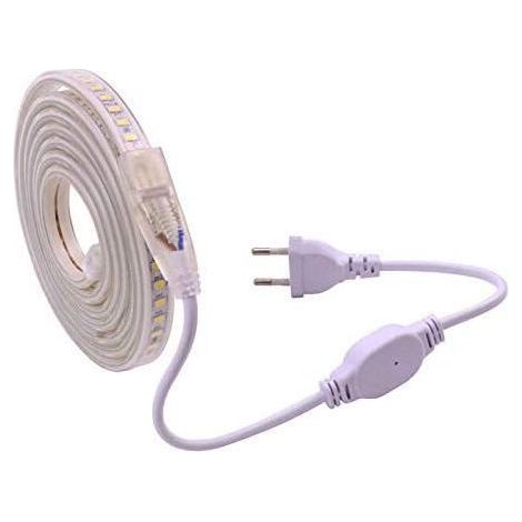 TAISHENGDA-Ruban LED 2M étanche IP65 220V – Lumière bleue – Installation directe 220V – Éclairage intérieur et extérieur – Décoration moderne (1/5)