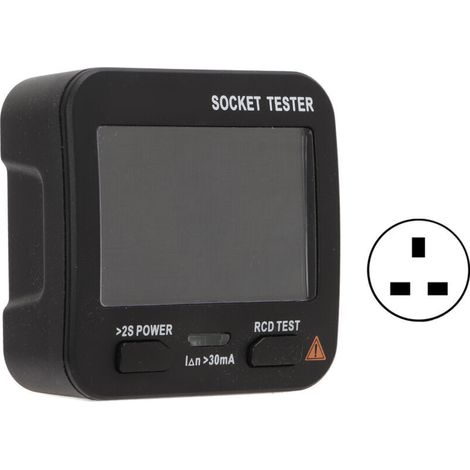 Digital Socket Tester with Voltage Display, Durable Material, Multifunctional Socket Detector 0.1-250V, UK Plug (1/5)