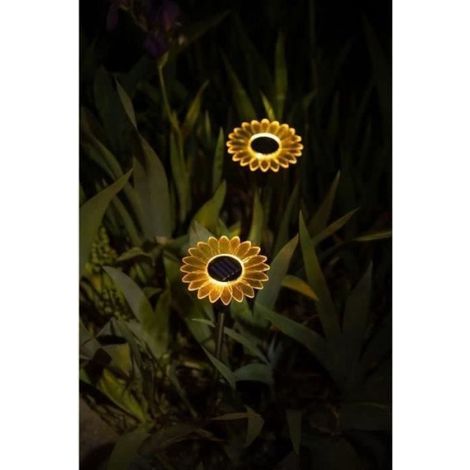 Decoration lumineuse solaire GALIX G4460 - Forme Tournesol - H44cm (1/3)
