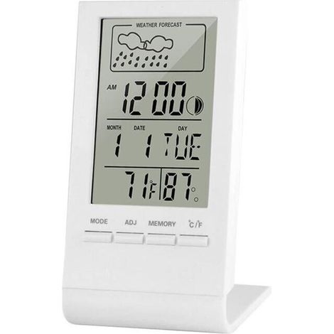 CX-220 Station météo numérique pour la maison et l'intérieur blanc H460