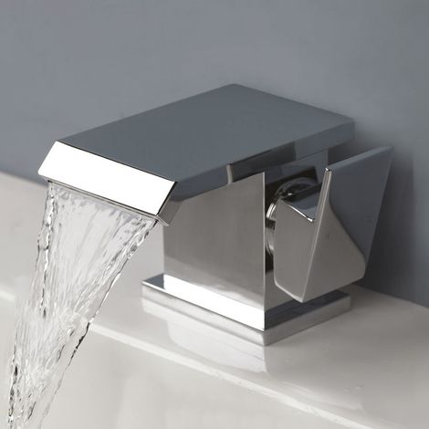 Truro Waterfall Basin Mono Mixer Tap & Pop Up Waste Chrome (1/5)