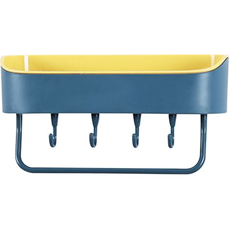 Etagère Adhésive Suction - Porte-Serviettes et Rangement pour Salle de Bains - 27 x 10,5 x 6,5 cm - Plastique - 1 Pièce (1/3)
