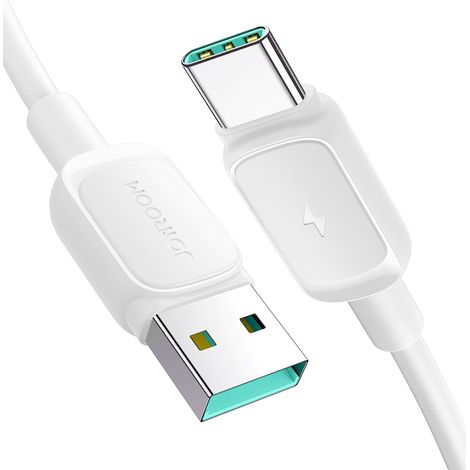 Cavo USB-A - USB-C 3A serie multicolore A14, lunghezza 1,2 m, colore bianco, lunghezza 3A.