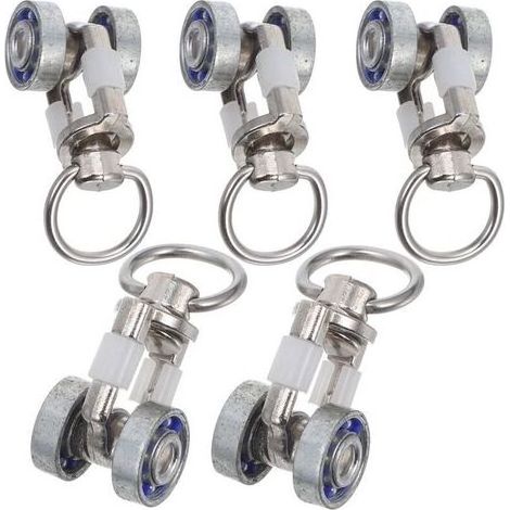 Roulettes coulissantes pour pergola - Roues de rideau en métal silencieuses - Poulies silencieuses - Roulettes de rideau durables (1/4)