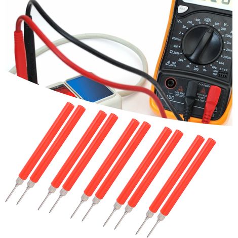 Stylo testeur à aiguille sans soudure J.30015 pour multimètres, rouge (1/5)