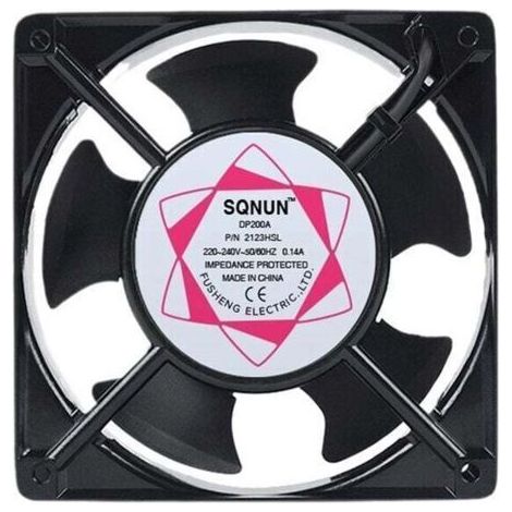 Ventilateur axial pour boîte de cheminée Insérable Haute température Pales en métal Silencieux Universel 120 x 120 x 38 mm (1/3)