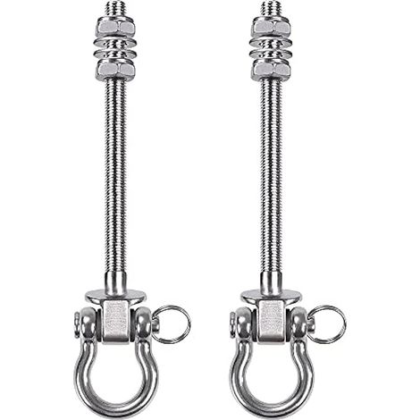 BeneLabel 2 Pièces 304 Acier Inoxydable Lourds Crochet De Plafond, Crochets de Suspension, Yoga, hamac, Chaise accrochante, Poutres en I et Poutres en Bois, Capacité de Charge Jusqu'à 800Kg (1/5)