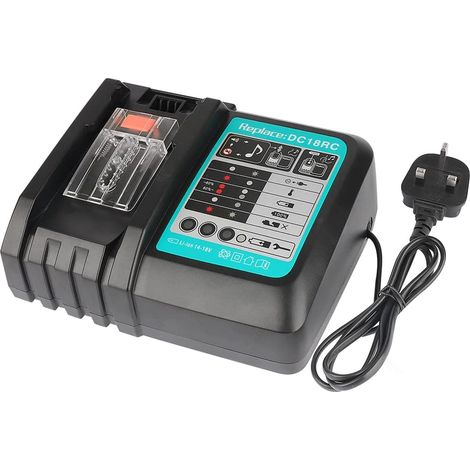 DC18RC 3A Charger DC18RC for Makita 14,4V-18 V Lithium Battery BL1850B BL1850 BL1860B BL1830B BL1815N with LED Indicator