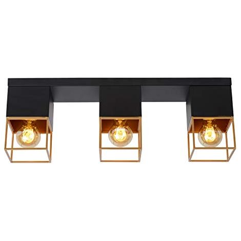 LUCIDE RIXT Lampadario 120 W, Nero/Oro (1/4)