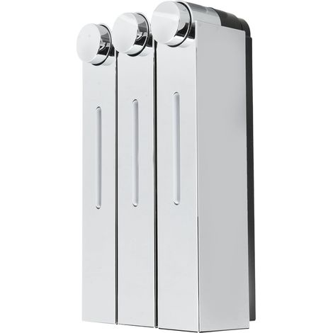 Distributeur de savon liquide mural pour douche et cuisine - Récipient gel douche et shampoing (1/5)