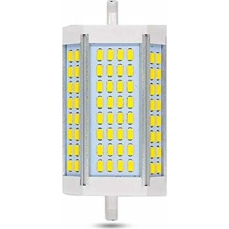Ampoule LED R7S 118mm 30W dimmable, 3000lm, blanc froid 6000K, équivalent ampoule halogène R7S J118 200W 300W, luminosité 200 degrés, lampe LED R7S 118mm dimmable pour applique murale/lampadaire (1/5)