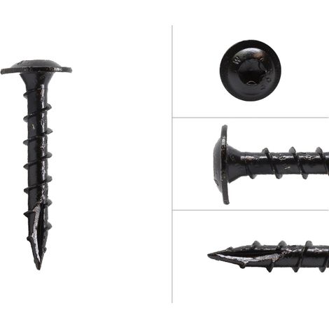 Tellerkopfschrauben Schwarz beschichtet 6.0 x 40 mm Torx - (1/2)