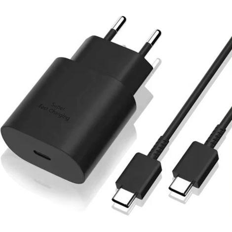 Chargeur rapide Samsung 25 W - Adaptateur secteur USB-C avec câble de 1 m, charge rapide (1/4)