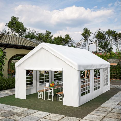 garage tenda 601x400 doppio accesso resistente bianco HAVRYA