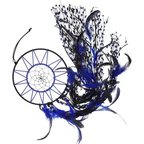 Décoration Attrape-rêves Bohème Bleu Pendentif Plume en Microfibre et Fil de Cuivre, Multifonctionnel et Lumineux pour Décoration Maison et Voiture (1/5)