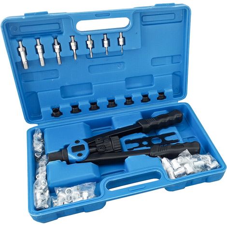 Kit rivettatrice 116pz inserti rivetti filettati pinza M3 M4 M5 M6 M8 M10 M12 (1/4)