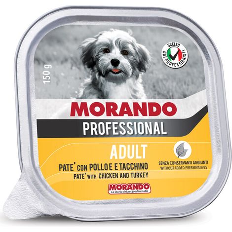 CIBO CANE MORANDO VSC 150 G PATE POLLO TACCHIN Q.TA 22