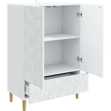 Sideboard/Anrichte/Buffet Weiß 66 x 34,5 x 95 cm Holzwerkstoff LXWW317510 (1/5)