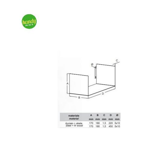 Ripiano Box Bolis Italia 22cm Nero