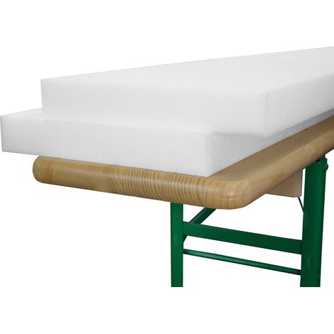 Beautissu – Lot de 2 coussins pour banc de bière 220x25cm – Mousse polyuréthane – Facile à entretenir – Pour mobilier de chapiteau