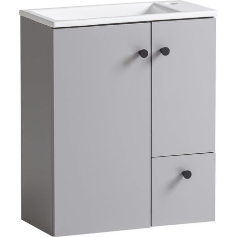 Schildmeyer Balto 157397 - Lavabo, 50 x 25 x 60 cm, colore: Grigio platino (1/3)