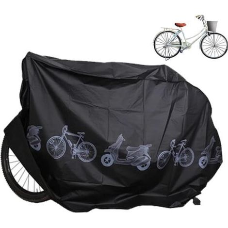 Housse de protection pour vélo - Imperméable - Noir - 200x110 cm (1/4)